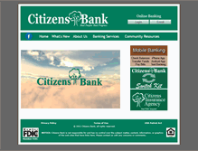 Tablet Screenshot of citizensbankrb.com